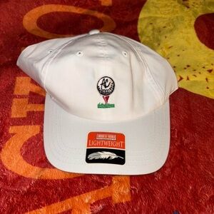 White Golf Cap with Embroidered Logo